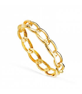Bague maillons or 18 carat - Bagues en or pour femmes, bague fin.