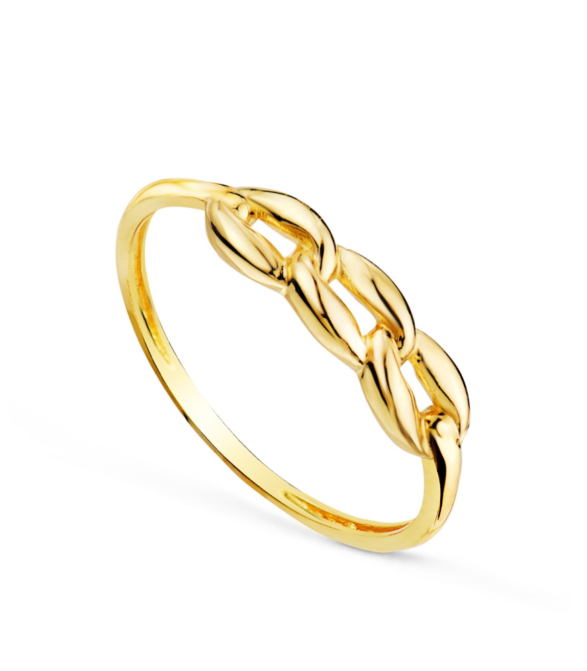 Anillo Cadena Maialen oro amarillo 18K - Anillos de oro para mujer, anillos finos, modernos.