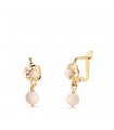Pendientes Mar cubanas bola blanca 15mm 18K