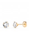 Pendientes de garra Madrid 5 mm Oro amarillo 18 Kt