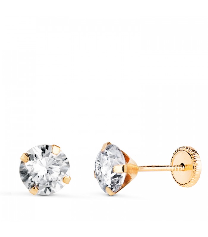 Ohrstecker Gold 750 Zirkonia 6 mm Madrid | Artikelnr. N5692, kleine Ohrringe für Damen kaufen