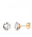 Orecchini griffe Madrid 6 mm oro giallo 750