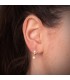 Boucles d'oreilles Mar sphère blanche 15mm 18K