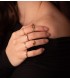 Bague femme chaîne or 18 carat - Bagues pour femmes, bague jonc.