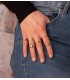 Bague femme chaîne or 18 carat - Bagues pour femmes, bague jonc.