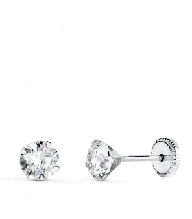 Ohrstecker 18K Weißgold Zirkonia 5 mm | Modell Madrid, kleine Ohrringe für Damen kaufen