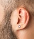Boucles d'oreilles griffes 6 mm. Piercing d'oreille homme 18K.