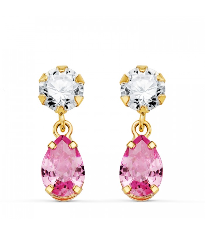 Orecchini donna Valencia oro 18kt rosa. Orecchini pendenti e lunghi.