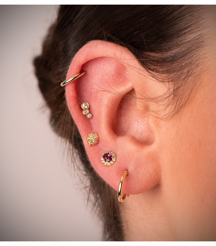 Orecchini a cerchio Morgana Oro 18Kt 12mm