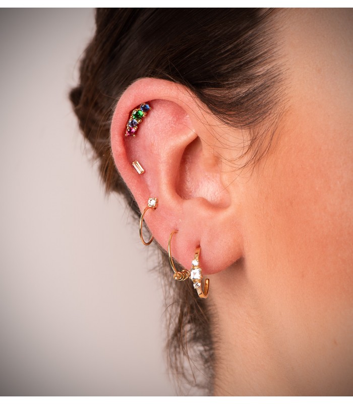 Orecchini e piercings a cerchio da donna - Oro giallo 18 carati