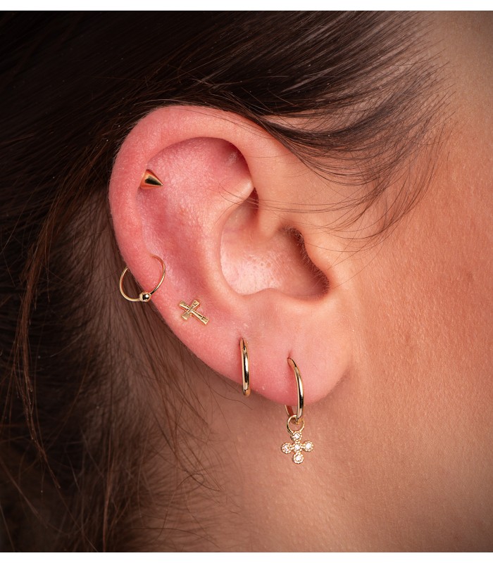 Pendientes Aro Croix Oro Amarillo 18k