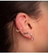 Piercing Créole Zircon Or Jaune 18K