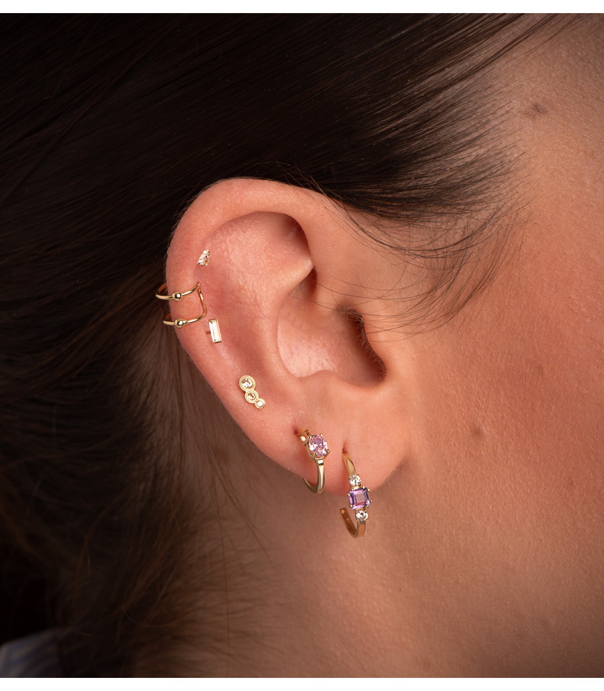 Ear Cuff oro giallo 18kt sfere