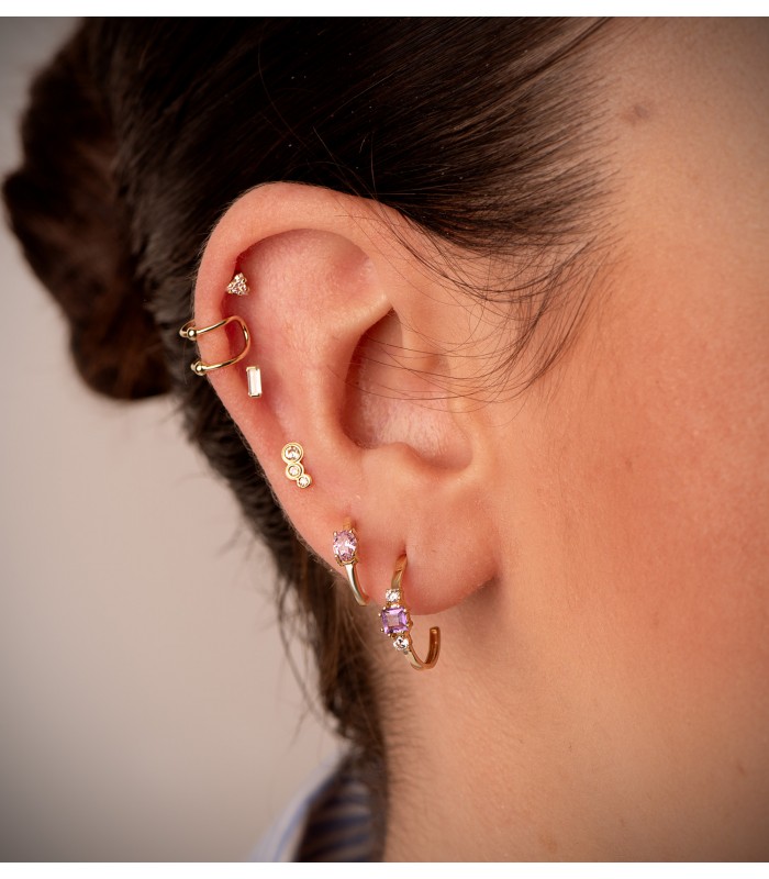 Ear cuff Oro Amarillo 18K Bolitas
