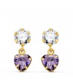 Boucles d'oreilles femme Marbella Or 18K améthyste