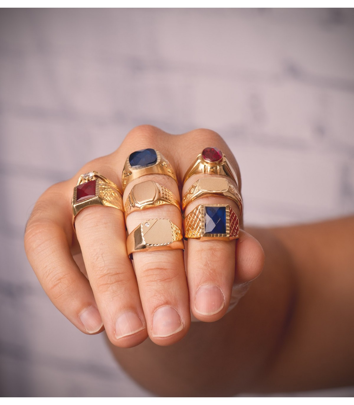Anello chevalier oro 18Kt Peter Uomo