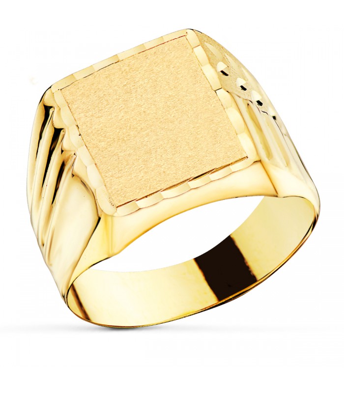 Anello chevalier da uomo Amancio oro 18kt, Anelli in oro per uomo da gioielleria online Alda.