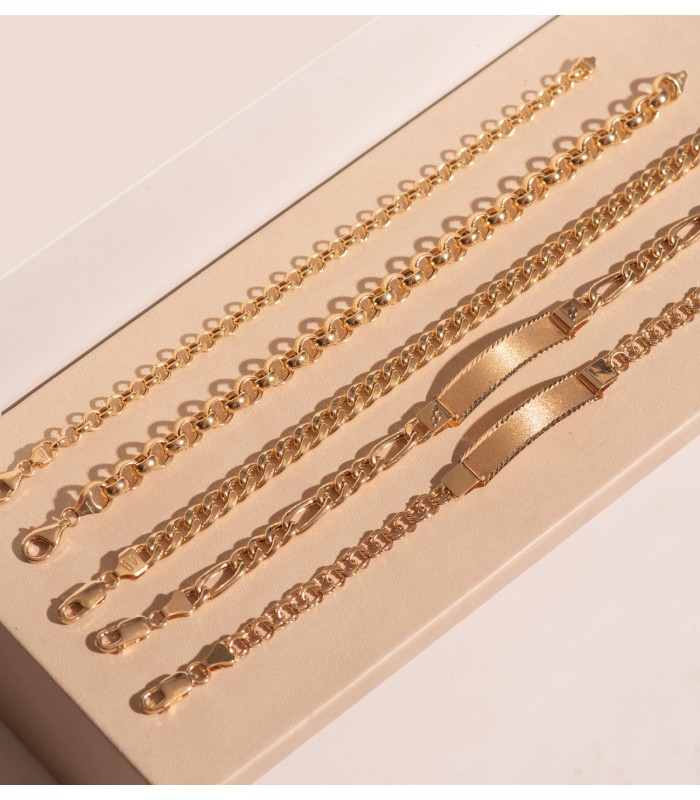 Bracelet Chaîne Jaseron Or 18K 7mm 19cm