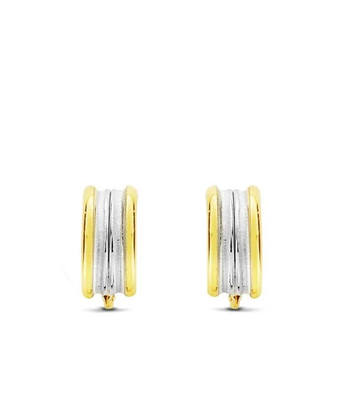 Boucles d'oreilles bicolore Alanna 18 Carats