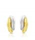 Orecchini in oro giallo e bianco, ideali da donna Gwendoline 18 Kt 13 mm