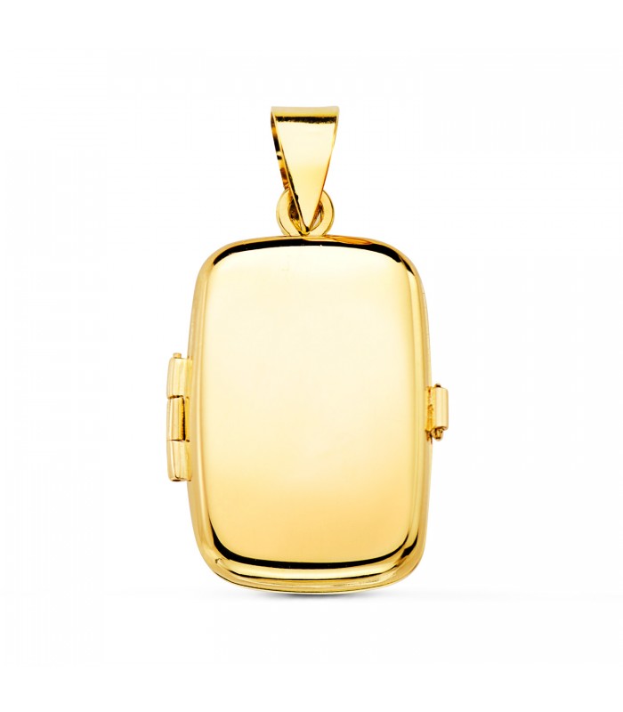 Colgante portafotos, dije, guardapelo. Colgantes para fotos dentro. Modelo Oro 18K Rectangular 25mm