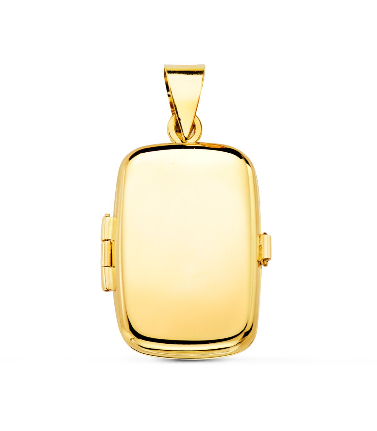 Colgante portafotos, dije, guardapelo. Colgantes para fotos dentro. Modelo Oro 18K Rectangular 25mm