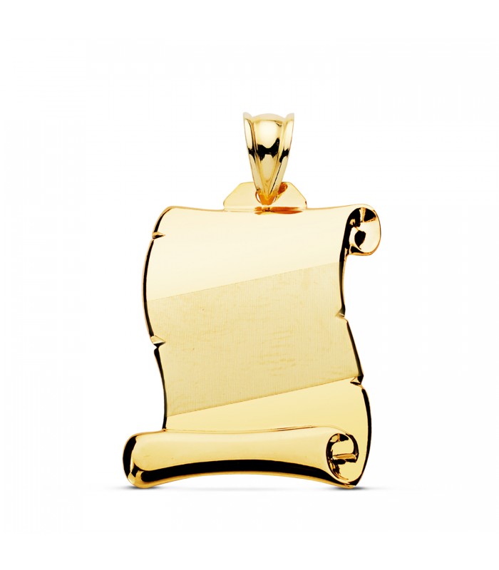 Pergamena satinatura diagonale oro giallo 18kt 26mm