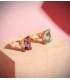 Bague améthyste Vancouver Or Jaune 18K. Bagues pour femmes, pierre semi-précieuse topaze bleue.