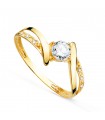 Bague fiançailles Solitaire Davinze Or 18K
