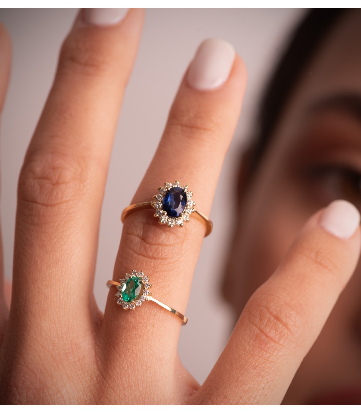 Smaragd Ring mit Diamanten Jasmin 750 Gelbgold