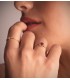 Sortija Mujer Oro Bicolor 18K Ginevra anillo Piedra preciosa Rubí gemas engastadas