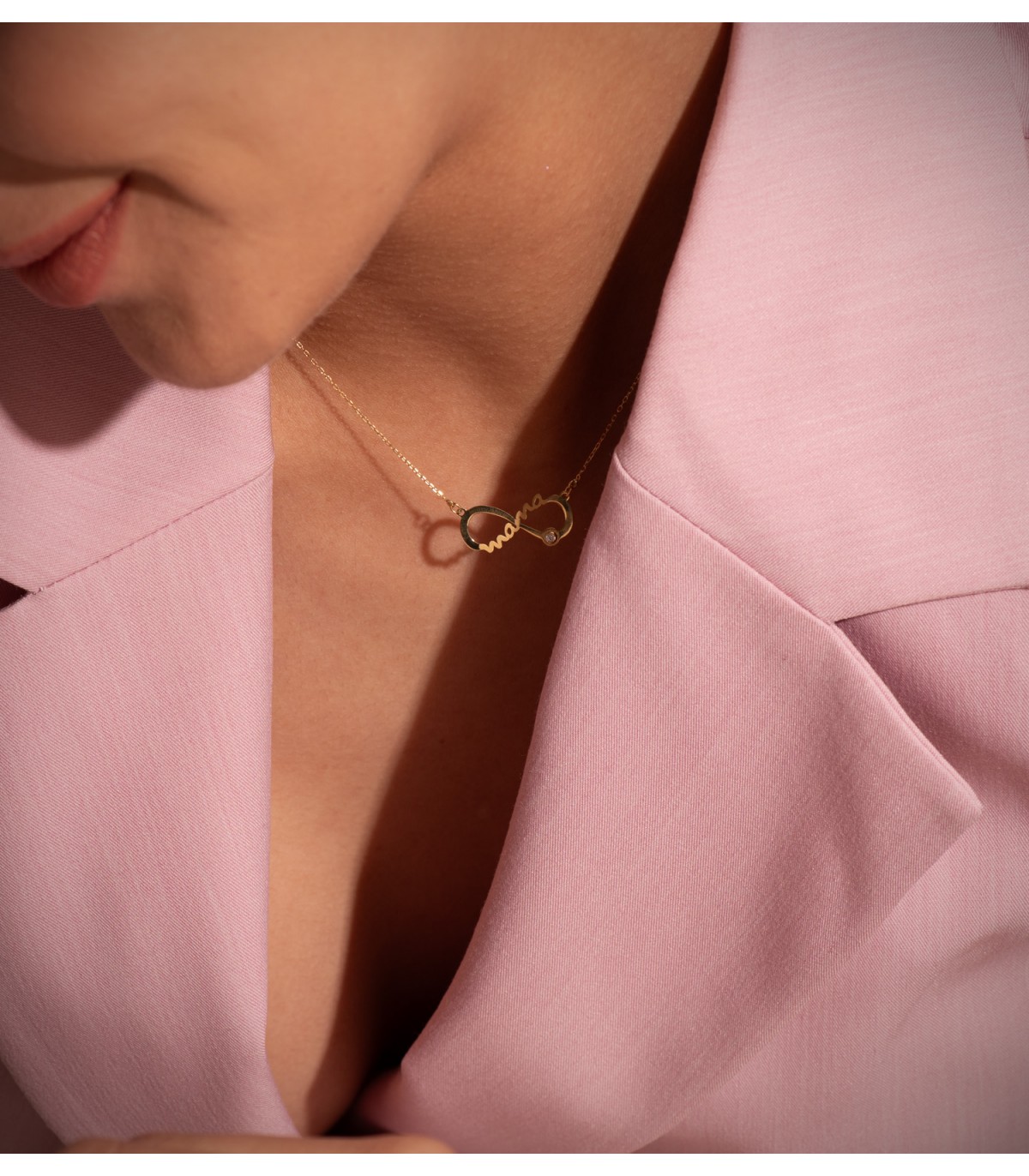 Collier "Mamá" Infini Or Jaune 18K