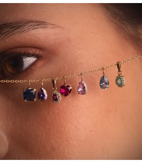 Ciondolo donna Valencia oro 18kt rosa. Ciondoli oro 18 carati 750.