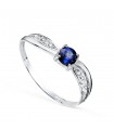 Bague de fiançailles Vennetia Saphir Or blanc 18K