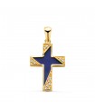 Pendentif Croix Lapis-lazuli Or Jaune 18K