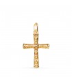 Croix bâton Filigrane Or 18 carats 22mm