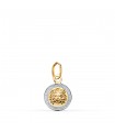 Colgante oro 18K Medusa bicolor 10 mm