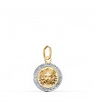 Pendentif or 18K Méduse bicolore 12 mm