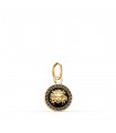 Medalla Medusa Esmalte Negro 18K 10mm