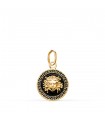 Medaglia Medusa smalto nero 18Kt 12mm
