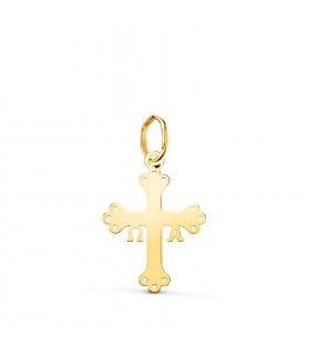 Croix de la Victoire Or jaune 18K 18mm, Pendentif Croix Asturienne de Covadonga.