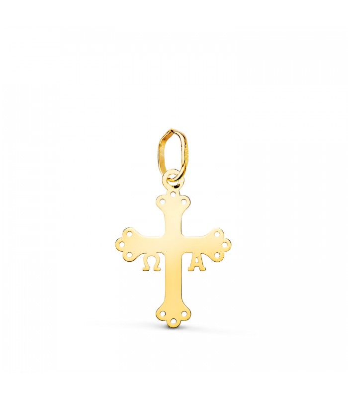 Croix de la Victoire Or jaune 18K 18mm, Pendentif Croix Asturienne de Covadonga.