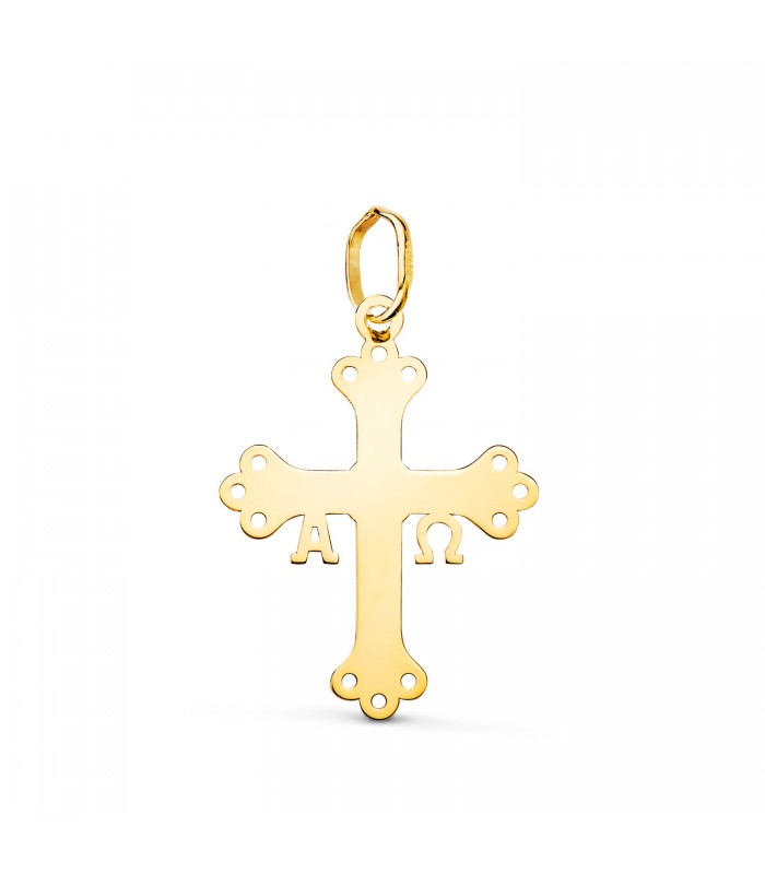 Croix de la Victoire Or jaune 18K 22 mm, Pendentif Croix Asturienne de Covadonga.