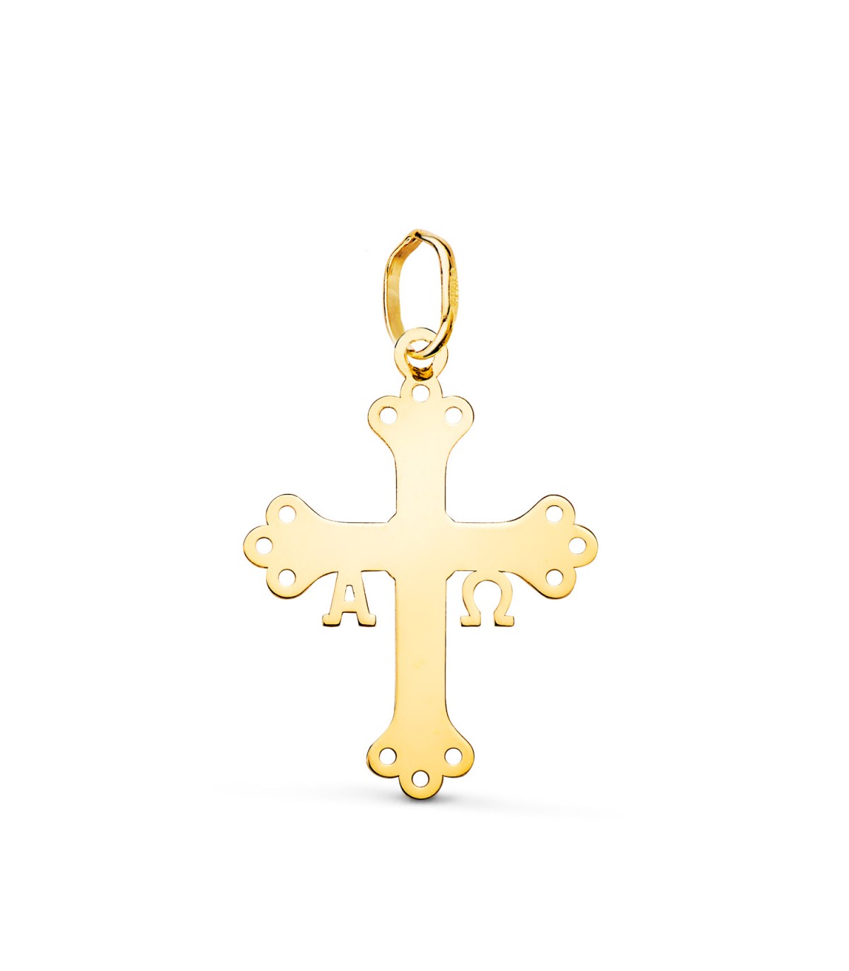 Croix de la Victoire Or jaune 18K 22 mm, Pendentif Croix Asturienne de Covadonga.