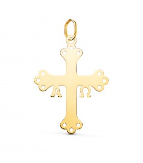 Croix de la Victoire Or jaune 18K 27 mm, Pendentif Croix Asturienne de Covadonga.