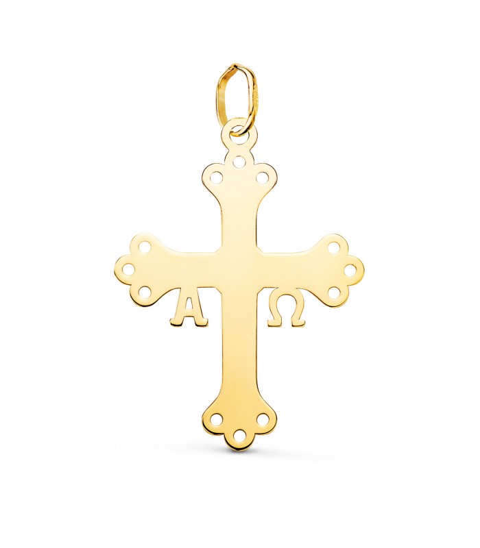 Croix de la Victoire Or jaune 18K 27 mm, Pendentif Croix Asturienne de Covadonga.
