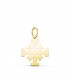 Colgante Cruz de Jerusalén Oro 18 K 17 mm, cruces de oro para mujer y hombre, símbolo del Santo Sepulcro.