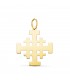 Colgante Cruz de Jerusalén Oro 18 K 22 mm, cruces de oro para mujer y hombre, símbolo del Santo Sepulcro.