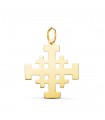 Ciondolo Croce di Gerusalemme oro 18 kt 22 mm