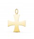 Colgante Cruz Templaria Oro 18 K 22 mm, símbolo de los caballeros templarios, cruces de hombre.